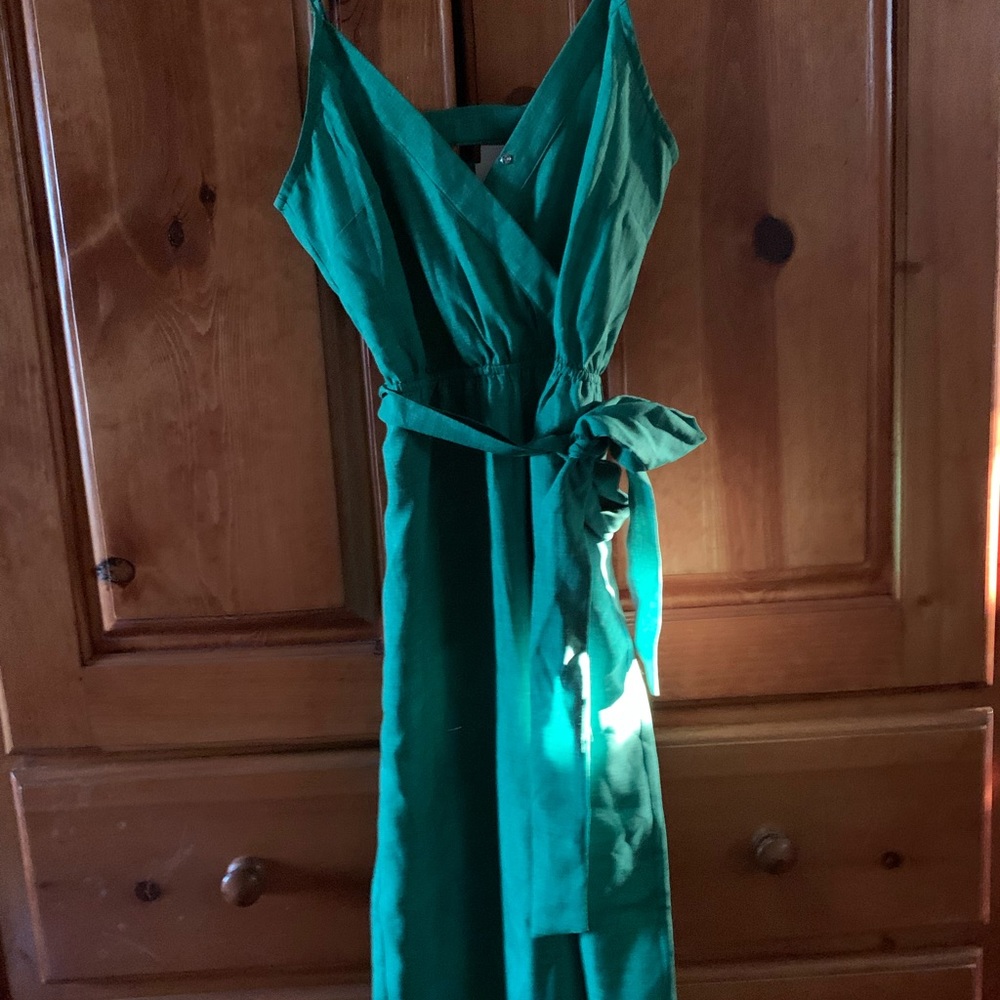 Wide Leg Front Tie Jumpsuit with POCKETS